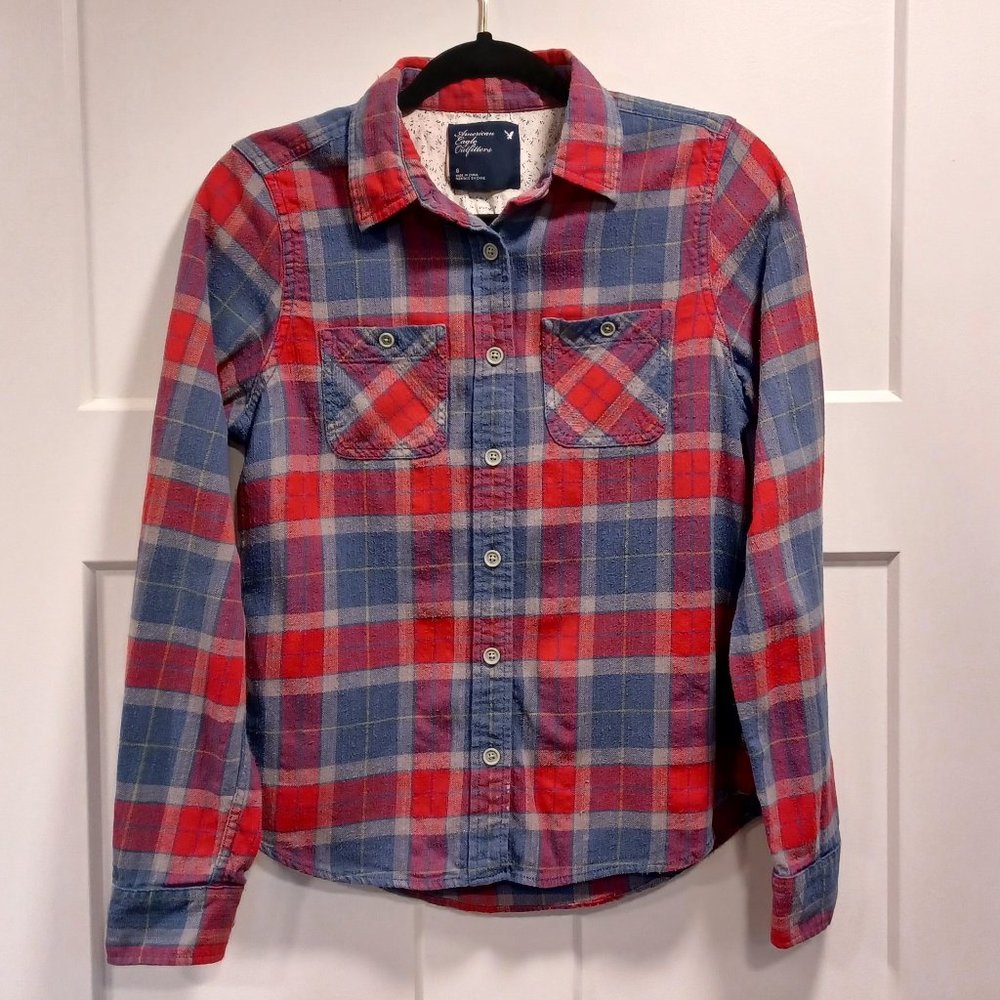 American Eagle Red/blue Flannel